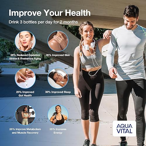 Miniatura 5 de Aqua Vital - Botella de agua de hidrógeno 2025, generador de 16 oz15.9 fl oz SPE-PEM Botella de hidratación H ionizada Botella de vidrio recargable