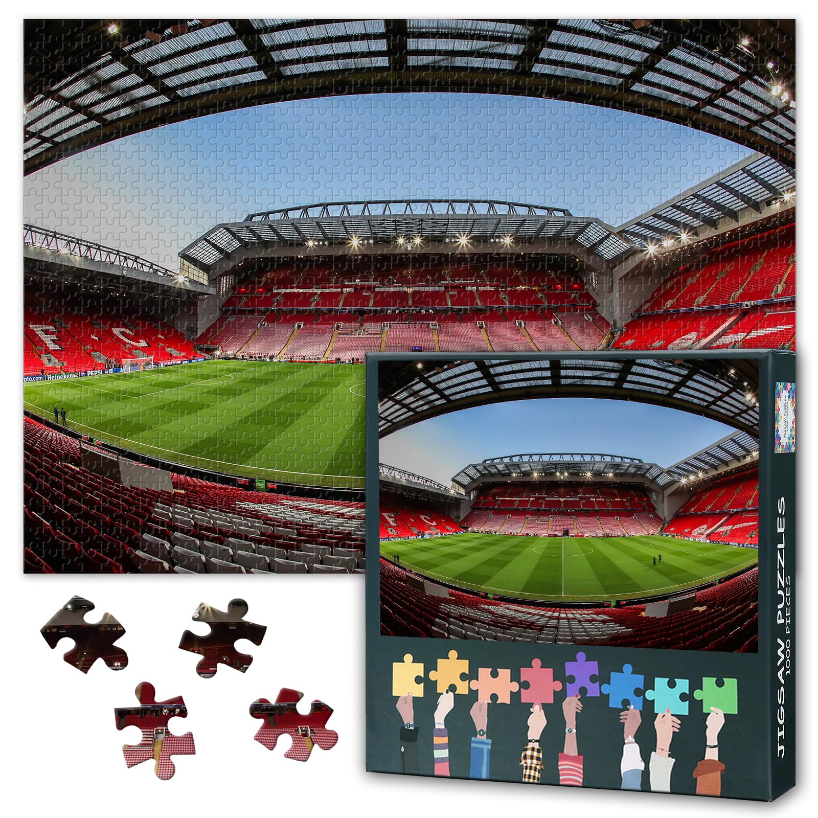 Jigsaw Puzzles for Adults 1000- Liverpool F.C.-Football Stadium Puzzle Hard Impossible Difficult Challenging Family Puzzle, Home Decor 50x70cm — image 1