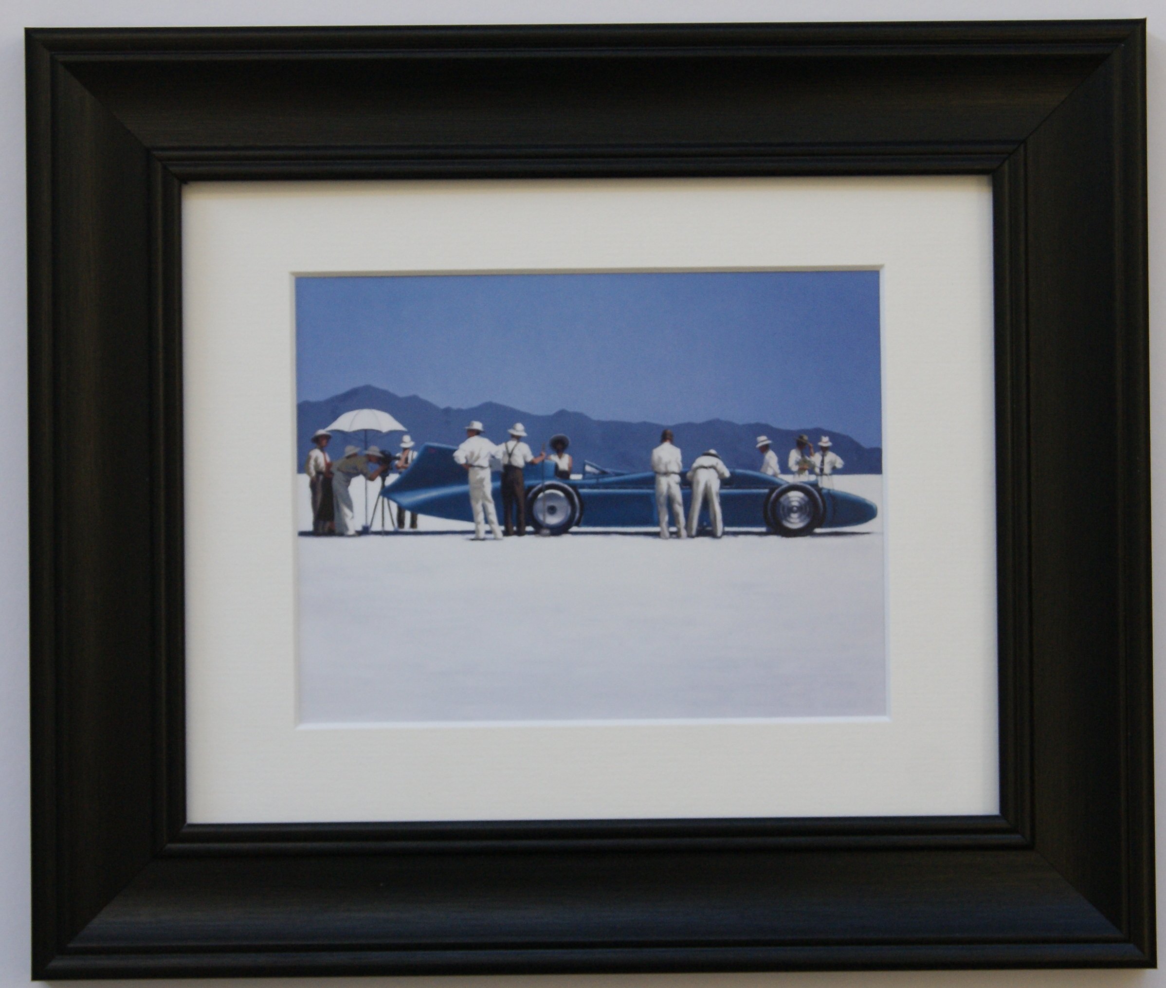Keats Gallery White Bluebird At Bonneville By Jack Vettriano Framed Art Print Picture (33Cm X 28Cm) Black Frame