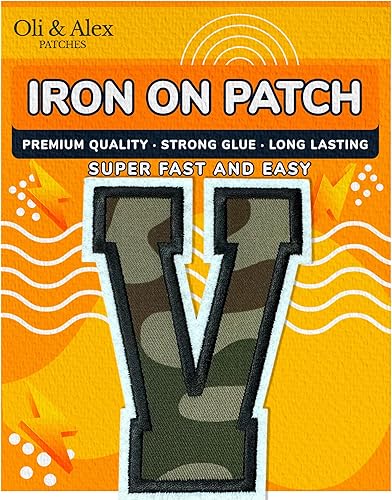 Miniatura 208 de Parches de letras termo-adhesivas de alta calidad – Lindas letras para ropa – Parche universitario para ropa – Letras bordadas de 4 1/2 parches