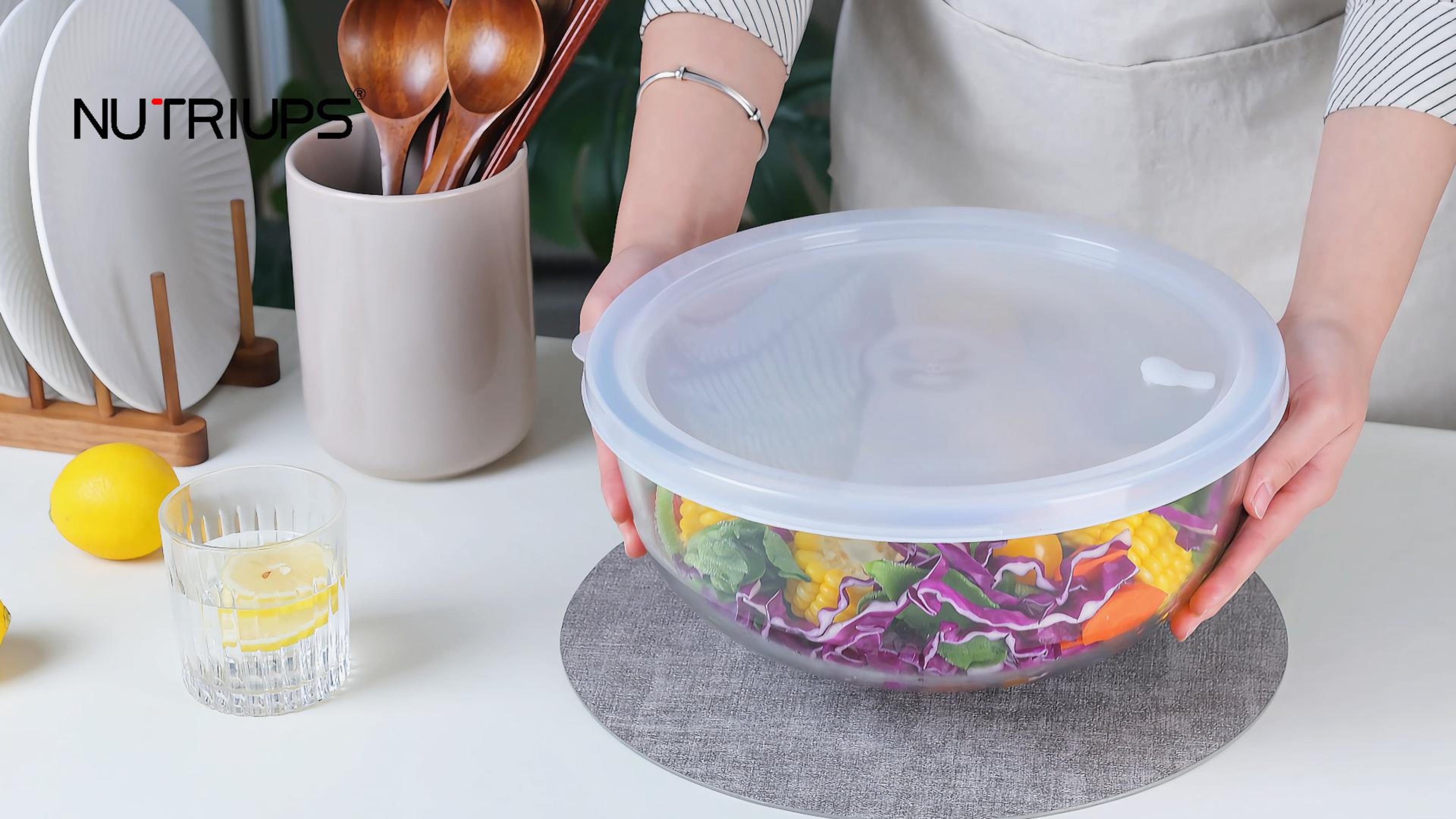 Tazón de Vidrio Borosilicato 6 QT con Tapa Ventilada miniatura 7