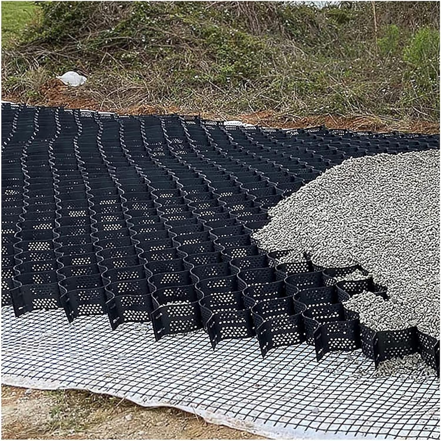 Gravel Ground Grid 2 Inch Geo Grid, 3ft/ 6ft/ 10ft/ 13ft/ 20ft/ 23ft/ 26ft/ 30ft/ 33ft Geogrid