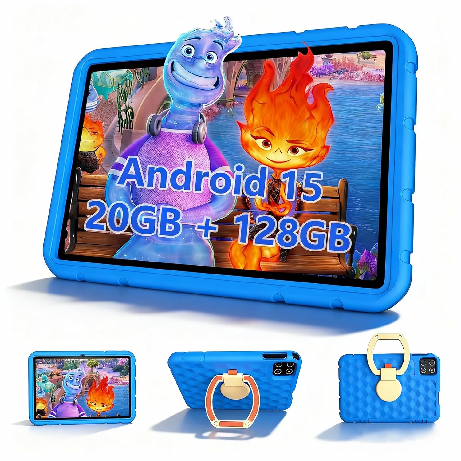 ITDULCET Kids Tablet, Android 15 10 Inch Tablet for Kids, 20GB RAM 128GB ROM Octa-Core 6000mAh with Shockproof Case, Bluet