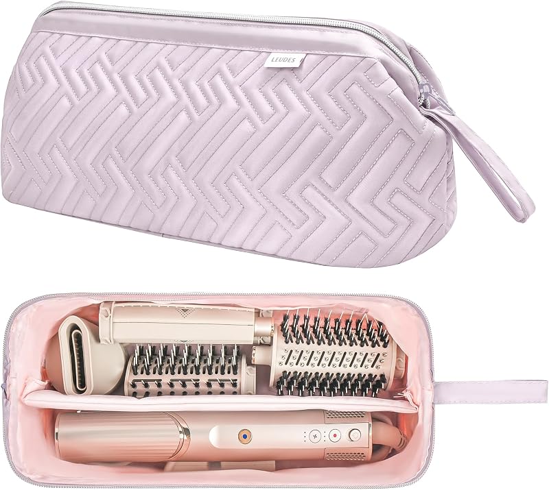 Bolsa de viaje Leudes Hair Dryer Tools para Shark Flex Style Case Air Wrap | Hot Tool Organizer para Dyson Airwrap Flex Fusion Brush Flat Curling Iron Straightener Attachment Travel Essentials for Women