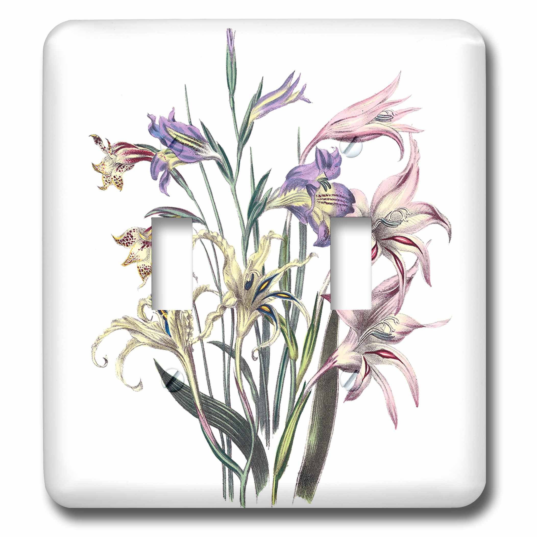 Double interrupteur à bascule fleurs résistant aux rayures motif durable