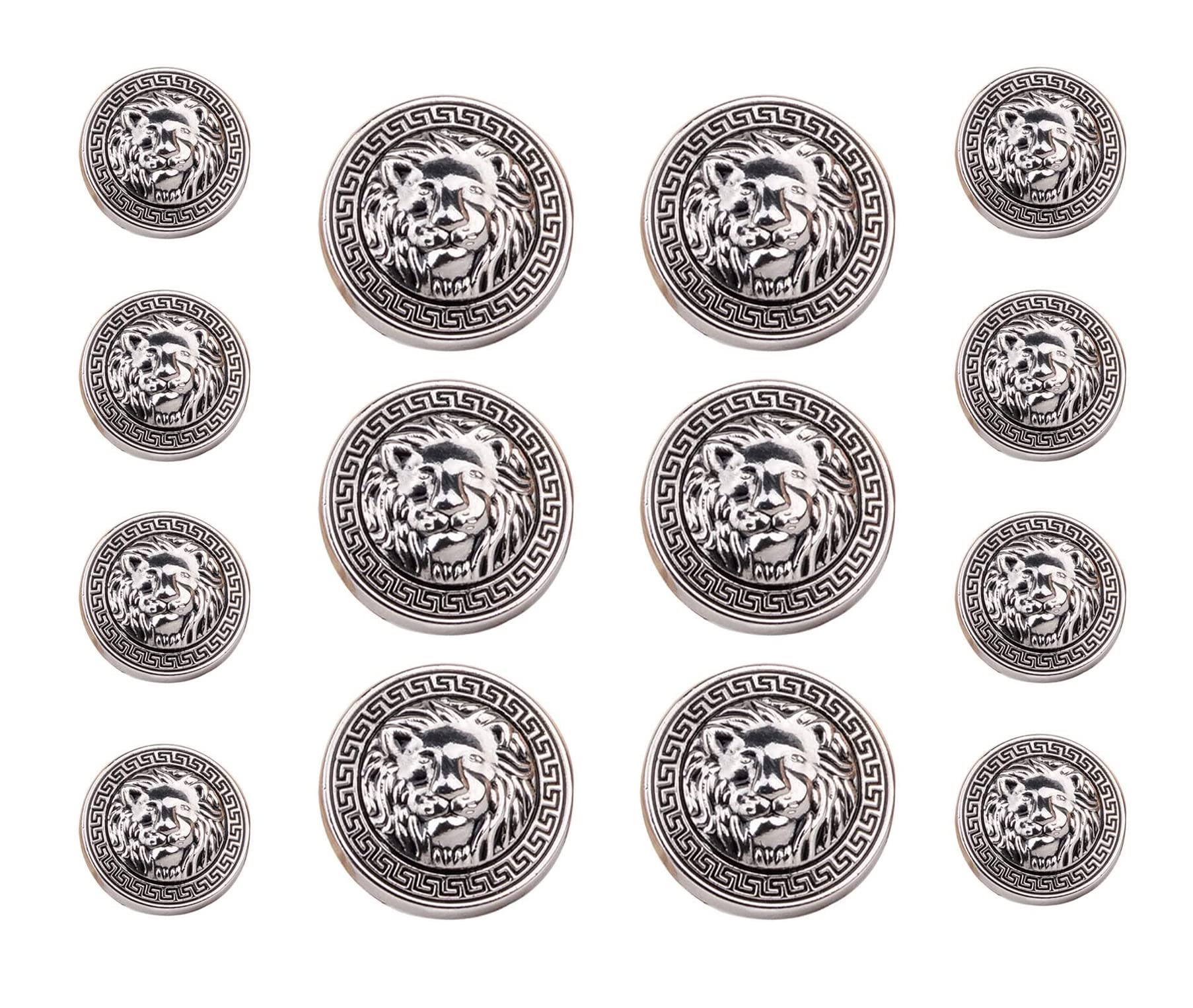 Boutons tête de lion en métal pour remplacer facilement les attaches perdues de veste