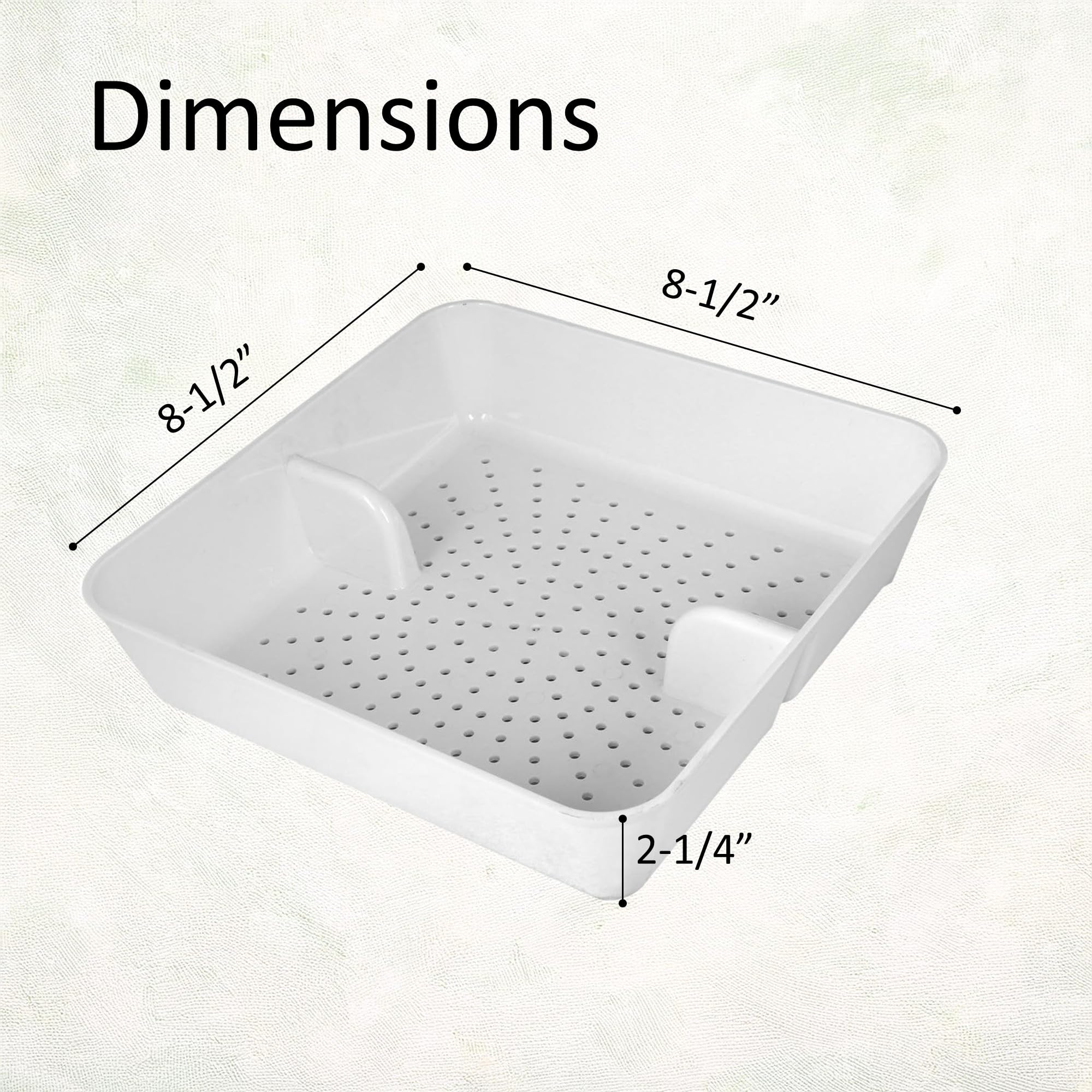 GSW FS-PB - Cesta de drenaje de plástico ABS para fregadero, 4 unidades, atrapa partículas de alimentos para restaurantes, bares, bufés, se adapta a agujeros de fregadero de suelo de 8-1/2 pulgadas