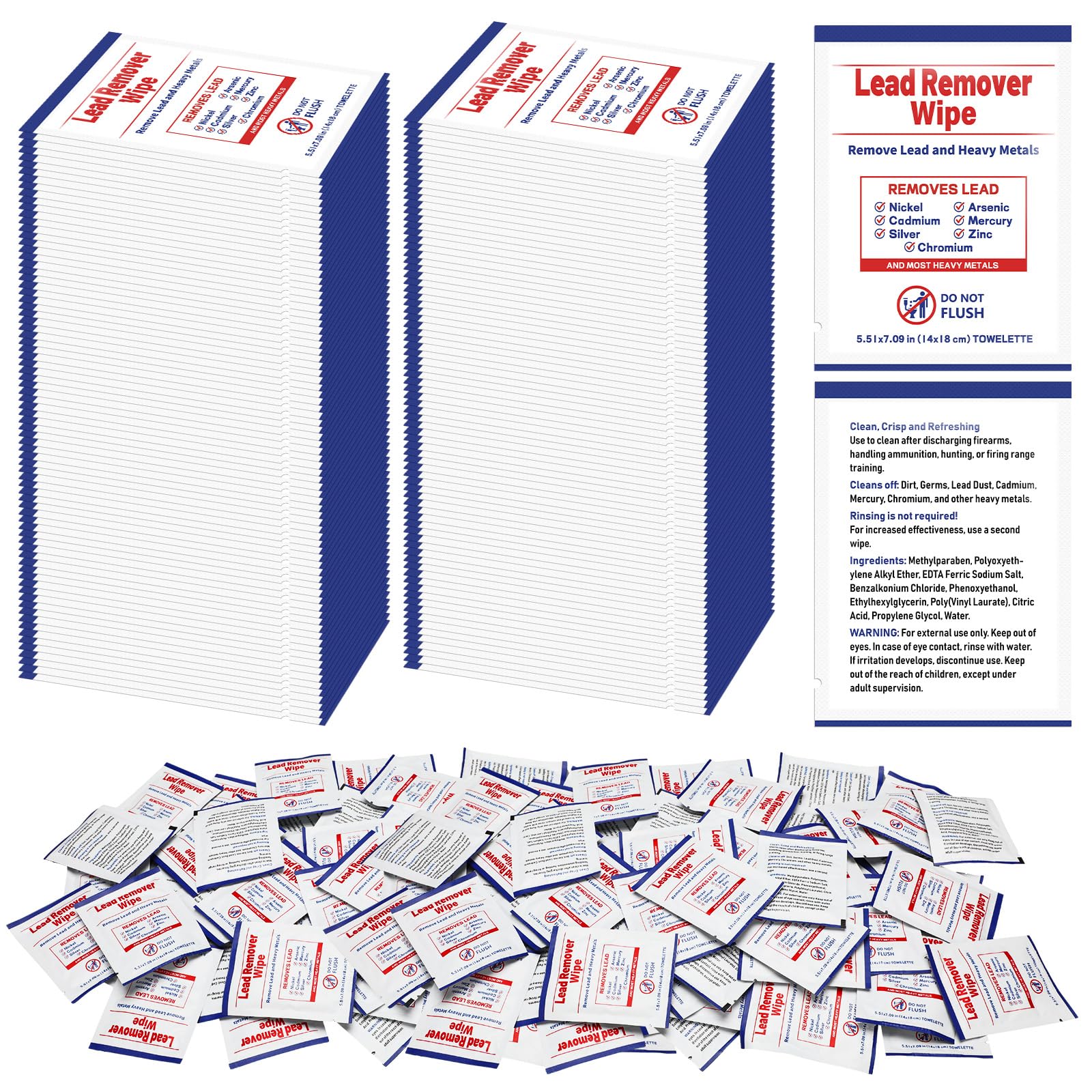 Heigble 100 Pack Lead Remover Wipes