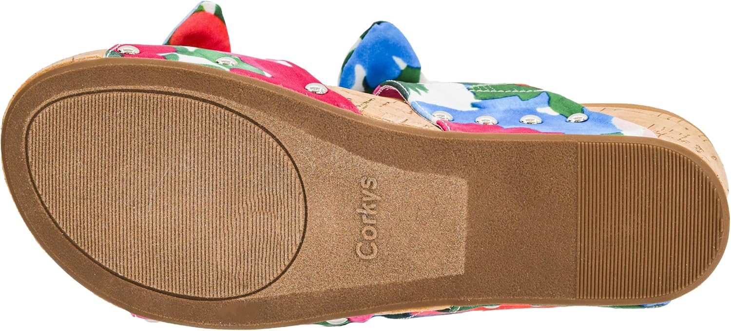Corkys Footwear Women's Sittin Pretty Wedge Sandal - 2 Inch Cushioned Wedge, Slip On Closure for Comfort & Style, Perfect for Casual & Dressy Outfits, All Day Wear