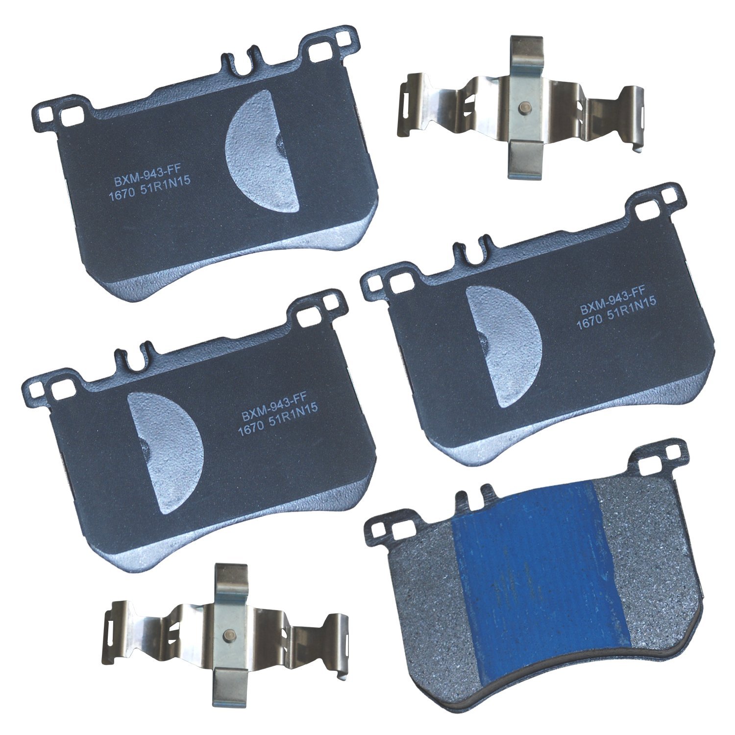 Bendix Premium SBM1670 Semi-Metallic Front Brake Pads for Mercedes-Benz SL400 2016-2015, SL450 2020-2017, SL500 2019-2013, SL550 2020-2013
