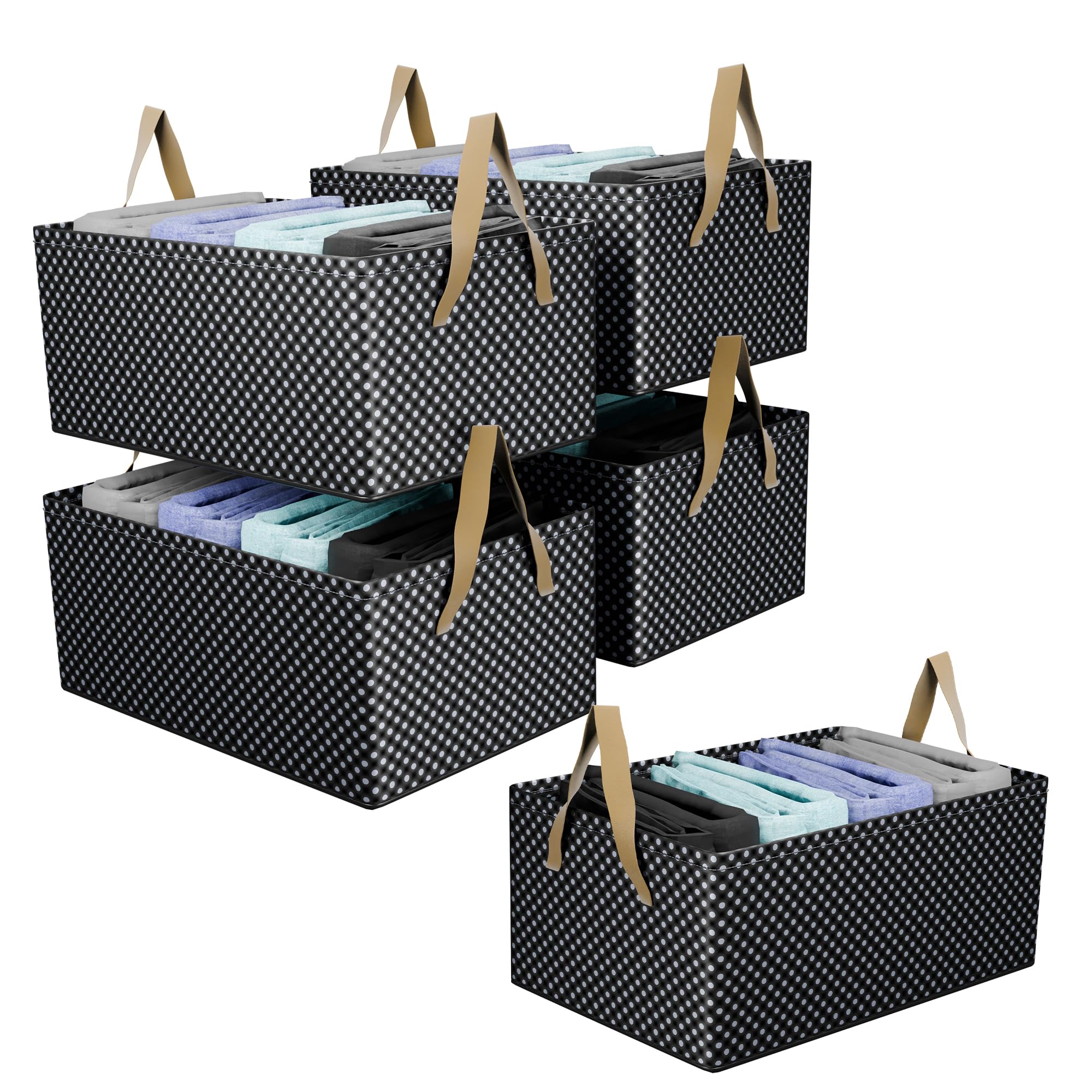 See full amazon price history chart for Kuber Industries Pack of 5 Wardrobe Organizer | Parachute Storage Box for Sweater & Jeans | Drawer Organizer with Handles | Foldable Metal Frame Storage Baskets for Clothing | Dot Print | Black Kuber Industries Pack of 5 Wardrobe Organizer | Parachute Storage Box for Sweater & Jeans | Drawer Organizer with Handles | Foldable Metal Frame Storage Baskets for Clothing | Dot Print | Black (B0D4DGJ2H2) Amazon Price History, Amazon Price Tracker