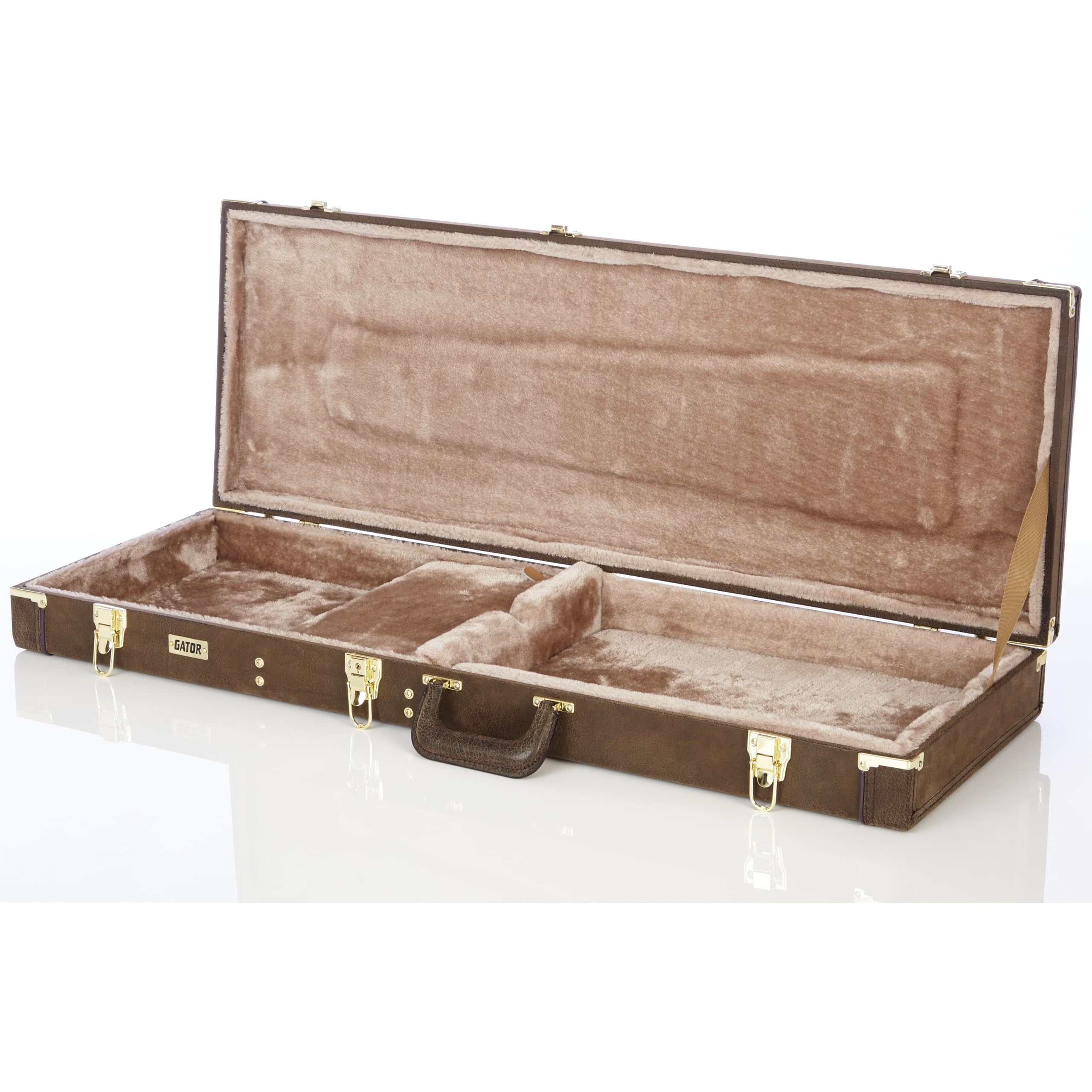 Gator Cases Deluxe walizka na gitarę standardową elektryczną w stylu vintage, brązowa (GW-ELECT-VIN)