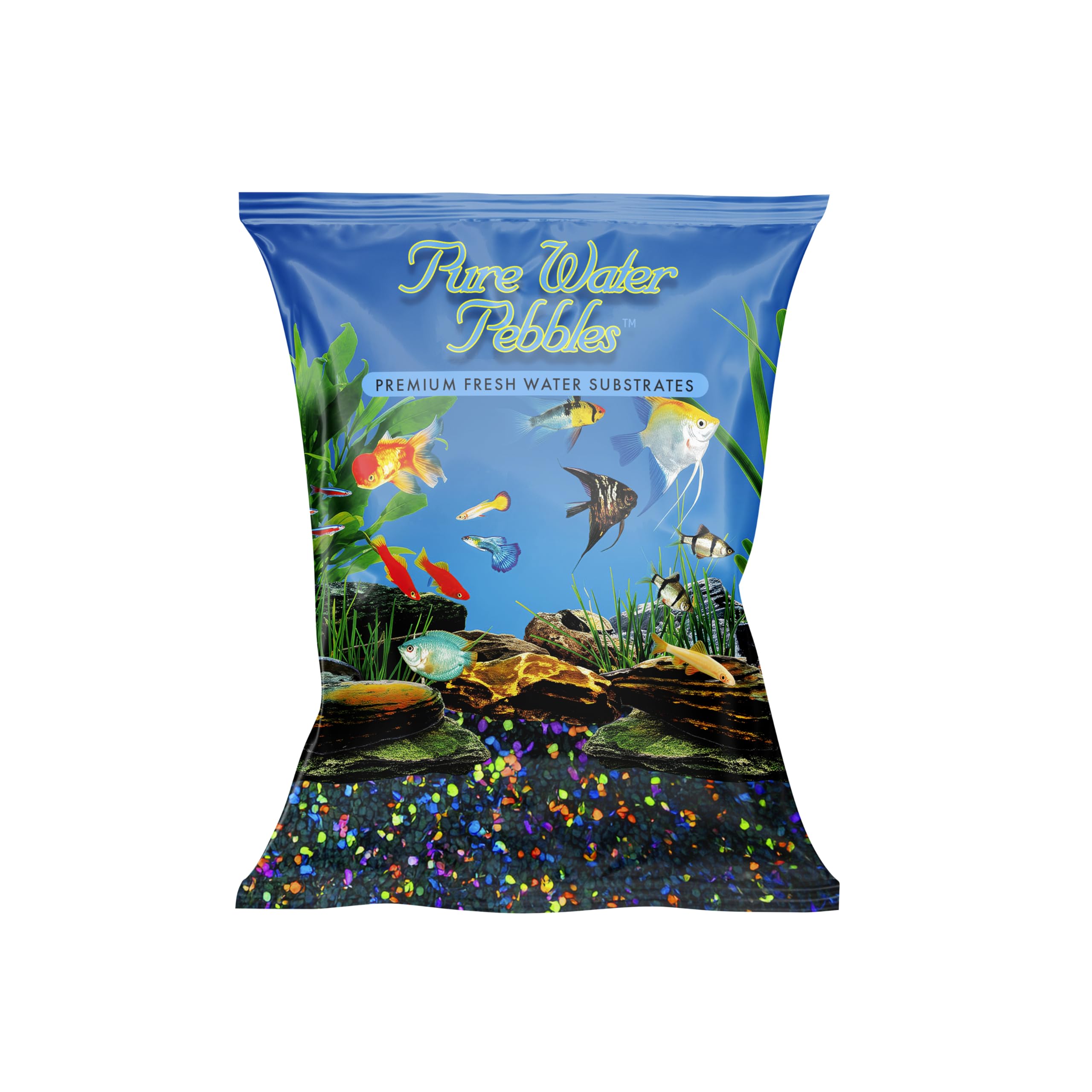 Lasernite Glo Aquarium Gravel - 5 lbs - Non-Toxic, Colorfast, Vibrant Substrate for Aquariums, Terrariums, Ponds & Crafts