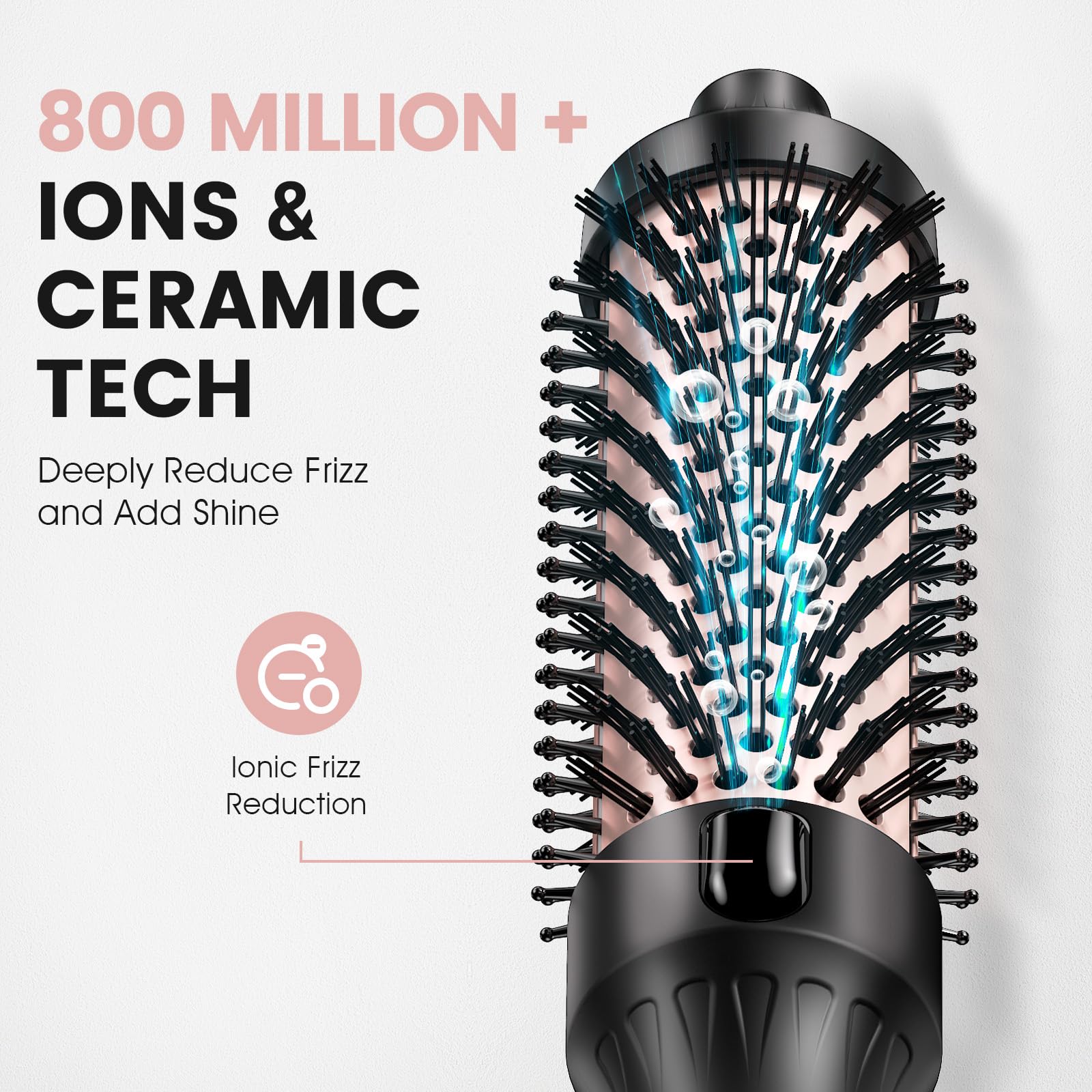 ZAVAREA 1.5-Inch Thermal Brush with Ceramic Barrel and Dual Voltage