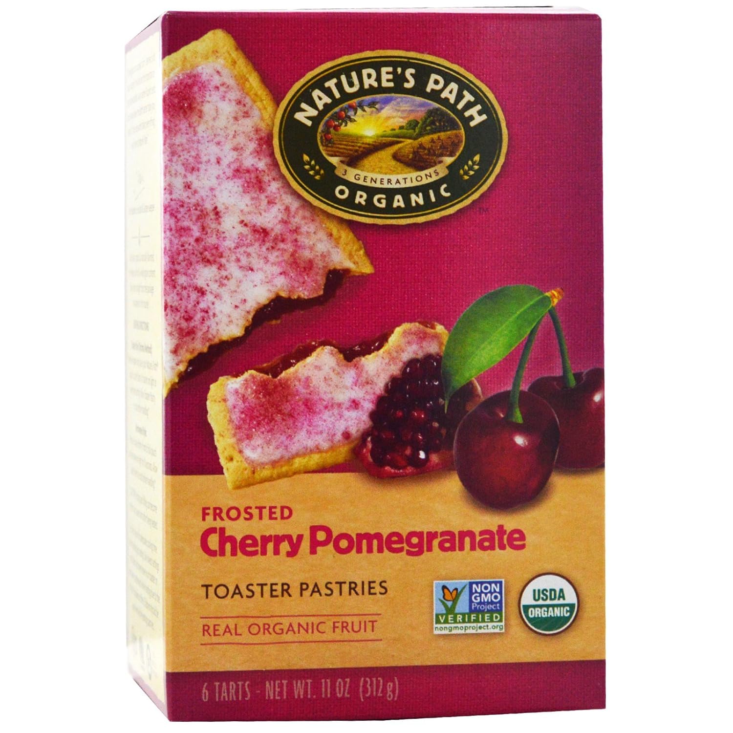 Nature's Path, Organic, Frosted Toaster Pastries, Cherry