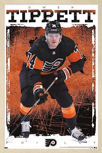 Miniatura 7 de Trends International NHL Philadelphia Flyers - Póster de pared Owen Tippett 23, 22.4 pulgadas de largo x 14.7 pulgadas, versión enmarcada en bronce