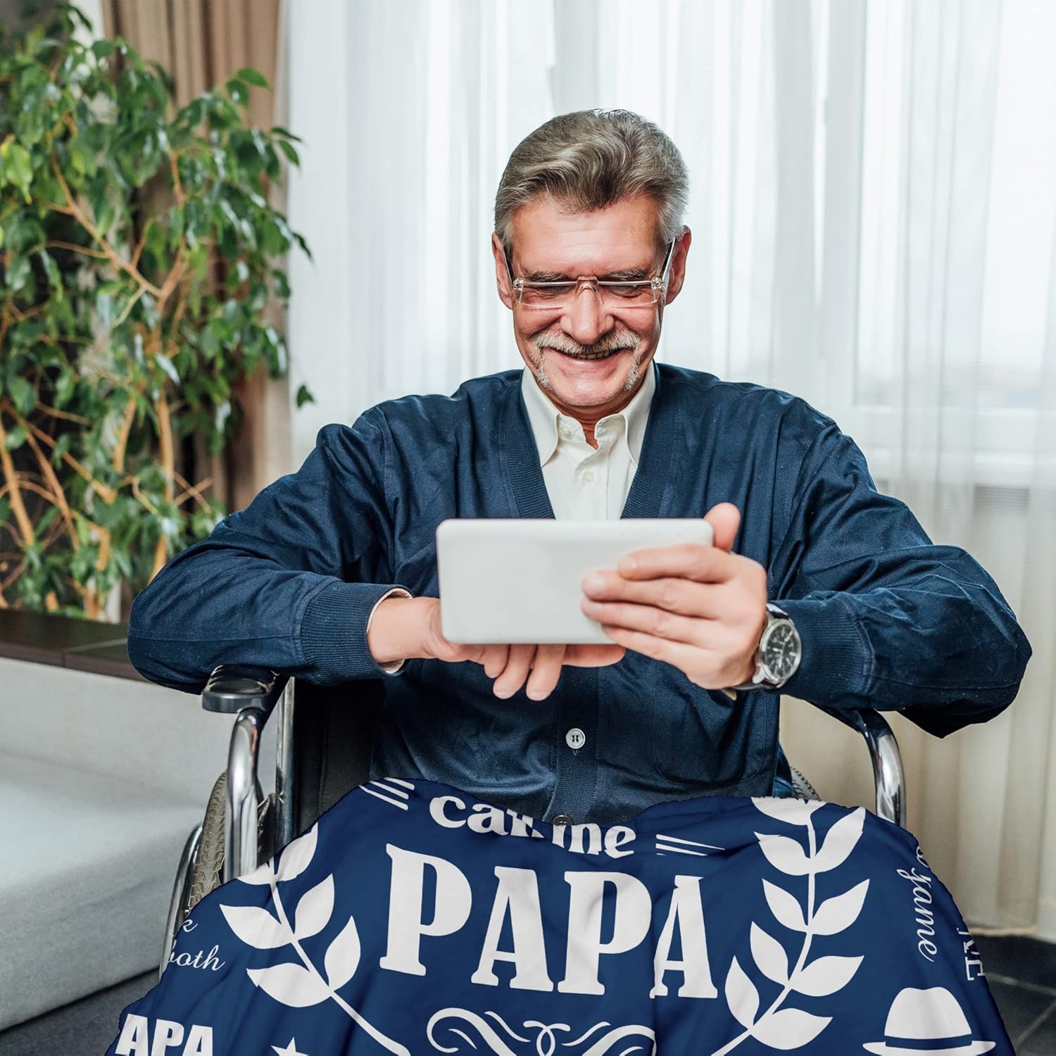 Papa Gifts, Grandpa Gifts, Papa Blankets 60"X50", Grandpa Christmas Birthday Gifts, Papas Gifts from Grandkids, Gifts for Papas, Grandfather Gift - Image 5