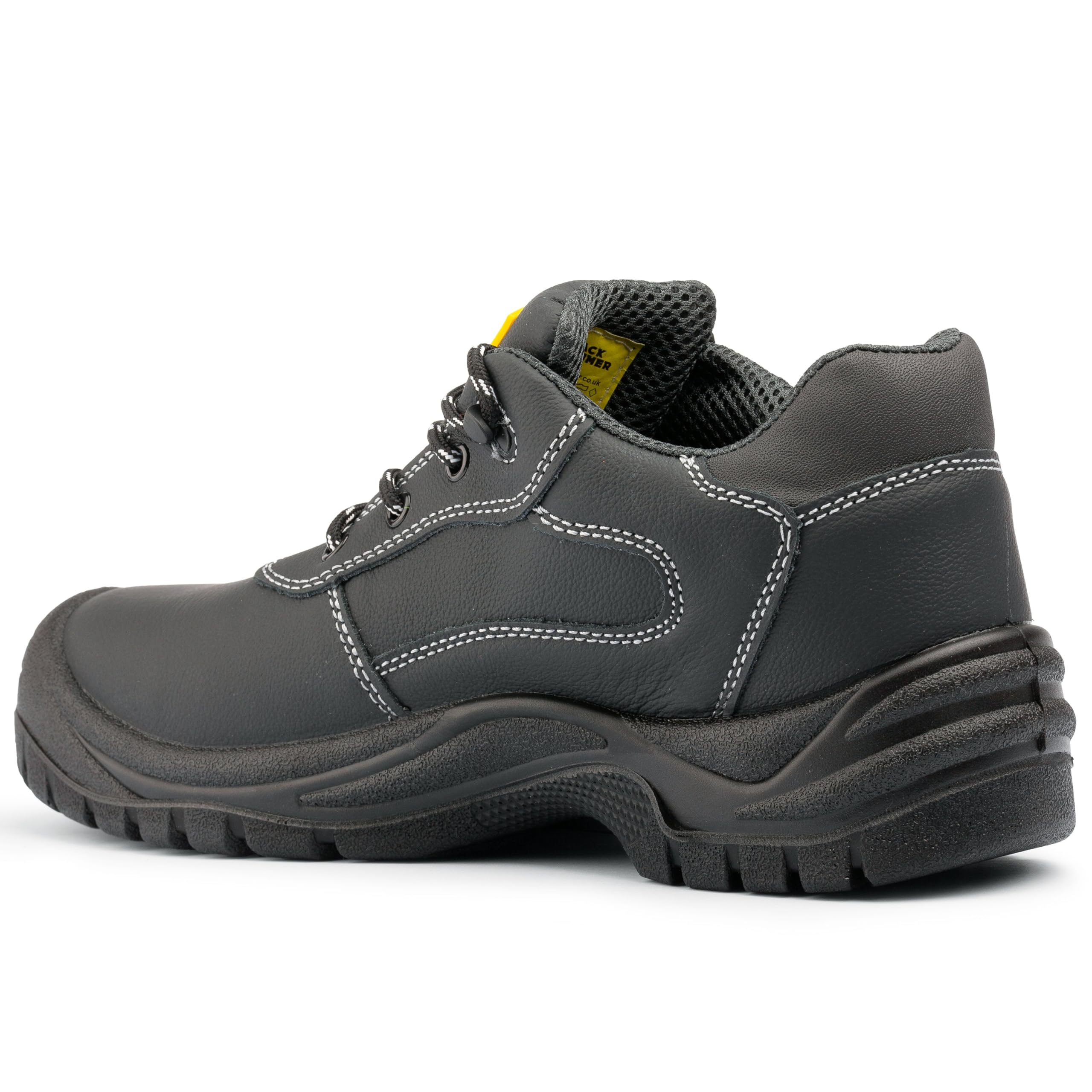 BLACK HAMMER Zapatillas de Seguridad Hombre, con Puntera de Acero, Resistente al Agua y de Piel Plena Flor, Calzado Actividades al Aire Libre y Trabajos Duros S3 SRC Harry (42 EU)