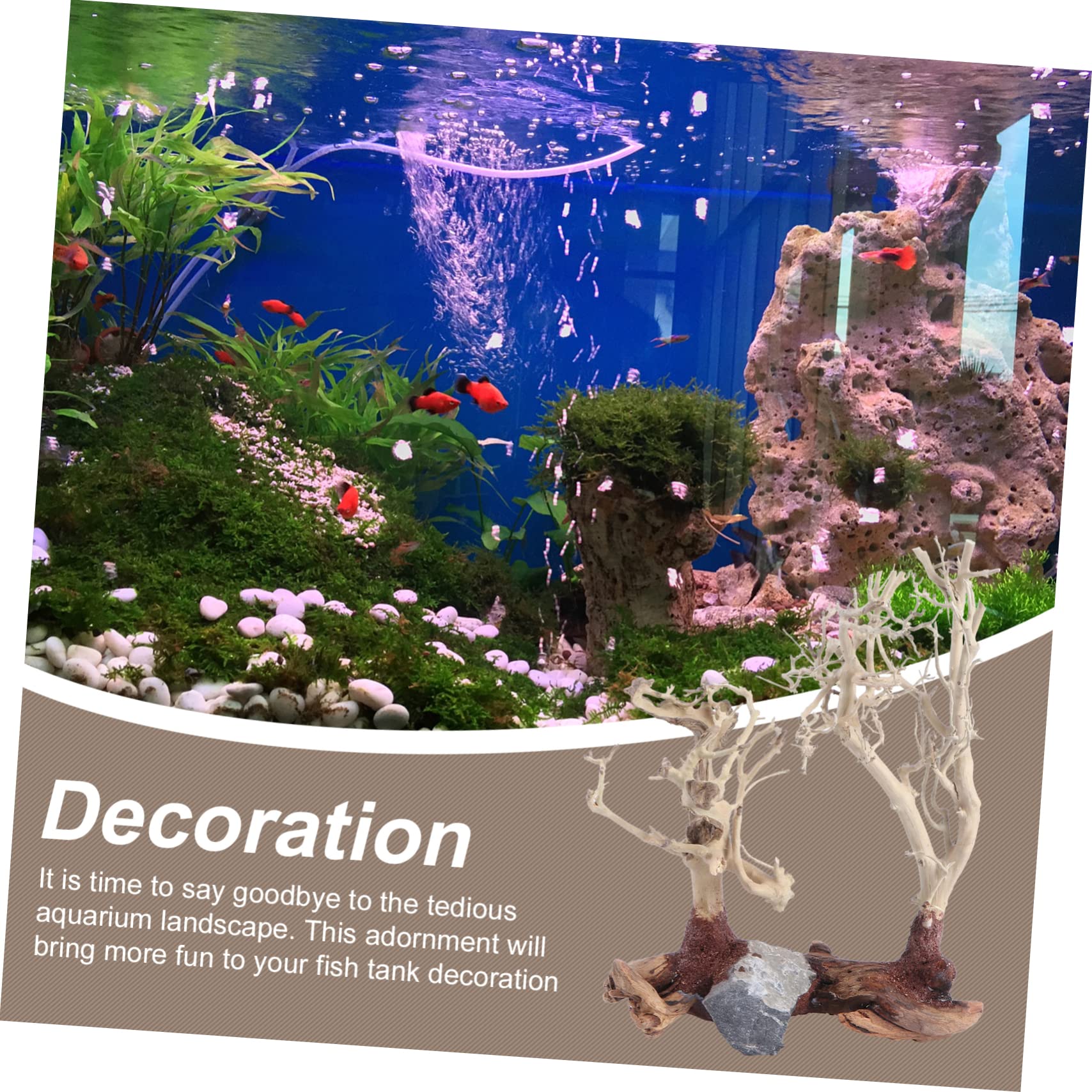 Toddmomy 3piezas Adorno De Acuario Forma De Ramas Secas Decoración Natural para Peceras y Acuarios Acuático Único y Vitalidad