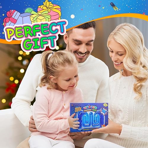 Miniatura 6 de 2 piezas de juguete líquido sensorial para autismo para niños y niños, TDAH autista, silencioso, juguetes de viaje en avión, tubo estrujable,