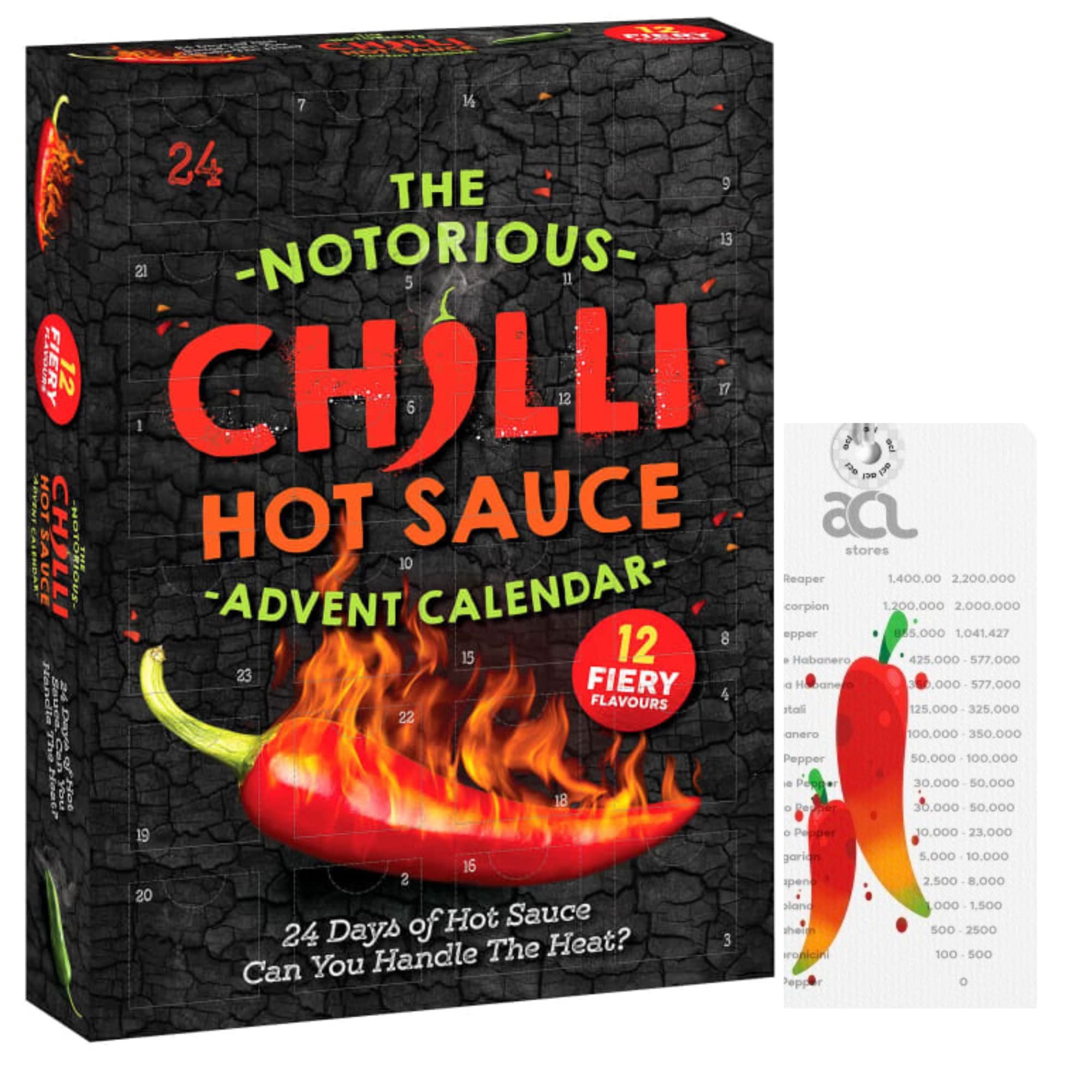Buy Chilli Hot Sauce Advent 2022 - 24 Days Christmas Countdown with 12