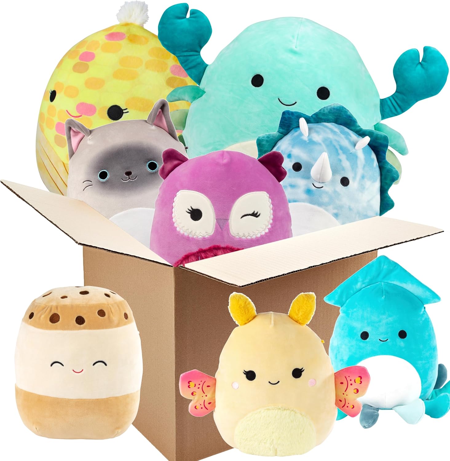 Squishmallows 14" & 10" Mystery (Set of 2) Squish Value Pack - Get Two Large Official Jazwares Plush for Less - Collectible Soft & Squishy Stuffed Animal Toy - Gift for Kids, Girls & Boys