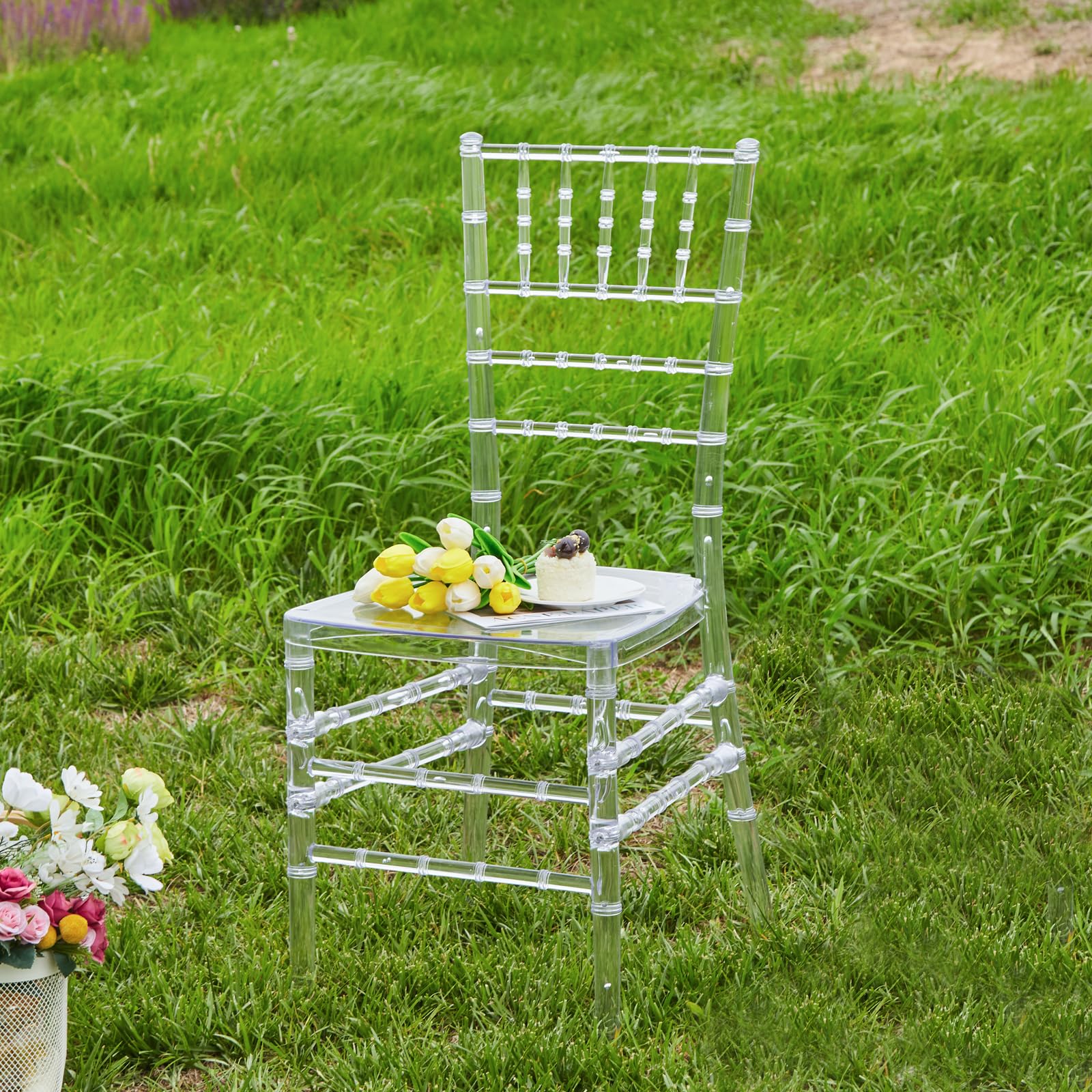 Amazon.com - KAIHAOWIN Clear Chiavari Chair Transparent Crystal