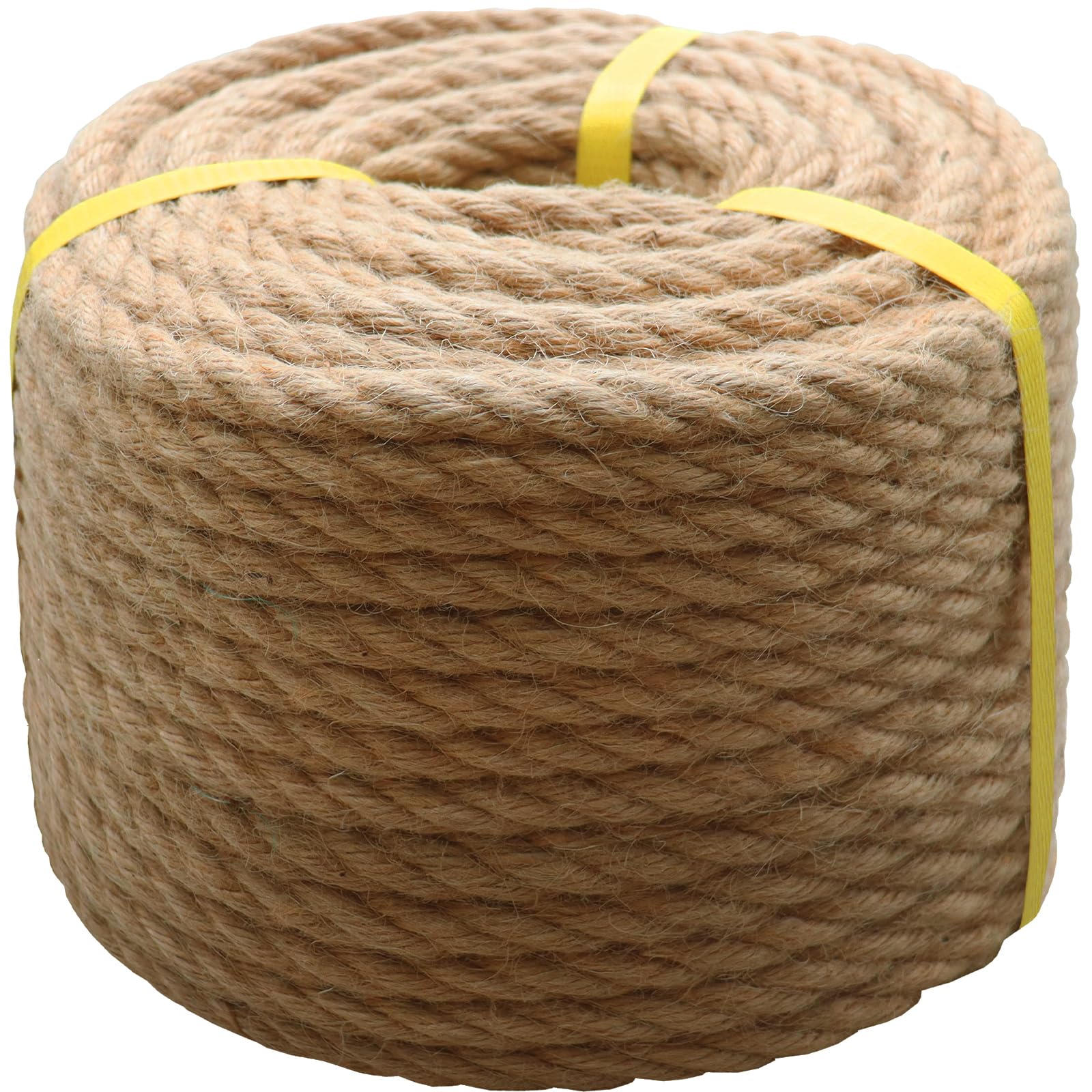 Jute Rope 1/2 Inch X 165 Feet - Twisted Hemp Rope Thick Manila Rope - Nautical Rope for Crafts,Deer,Swing, Cat Scratch Post