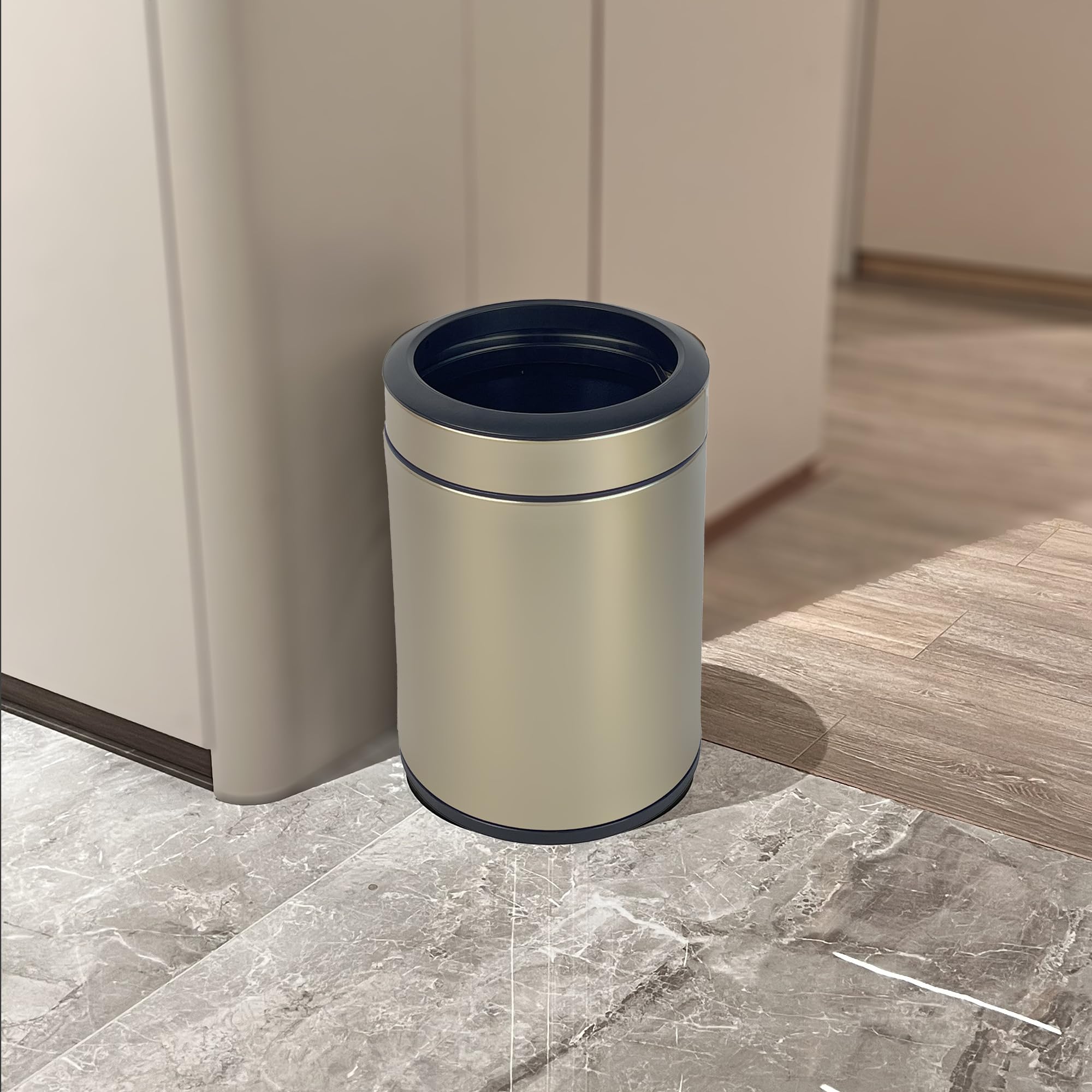 Amazon｜KInGSUnS ステンレス ゴミ箱 おしゃれ 6l 小さい フタなし 塵  