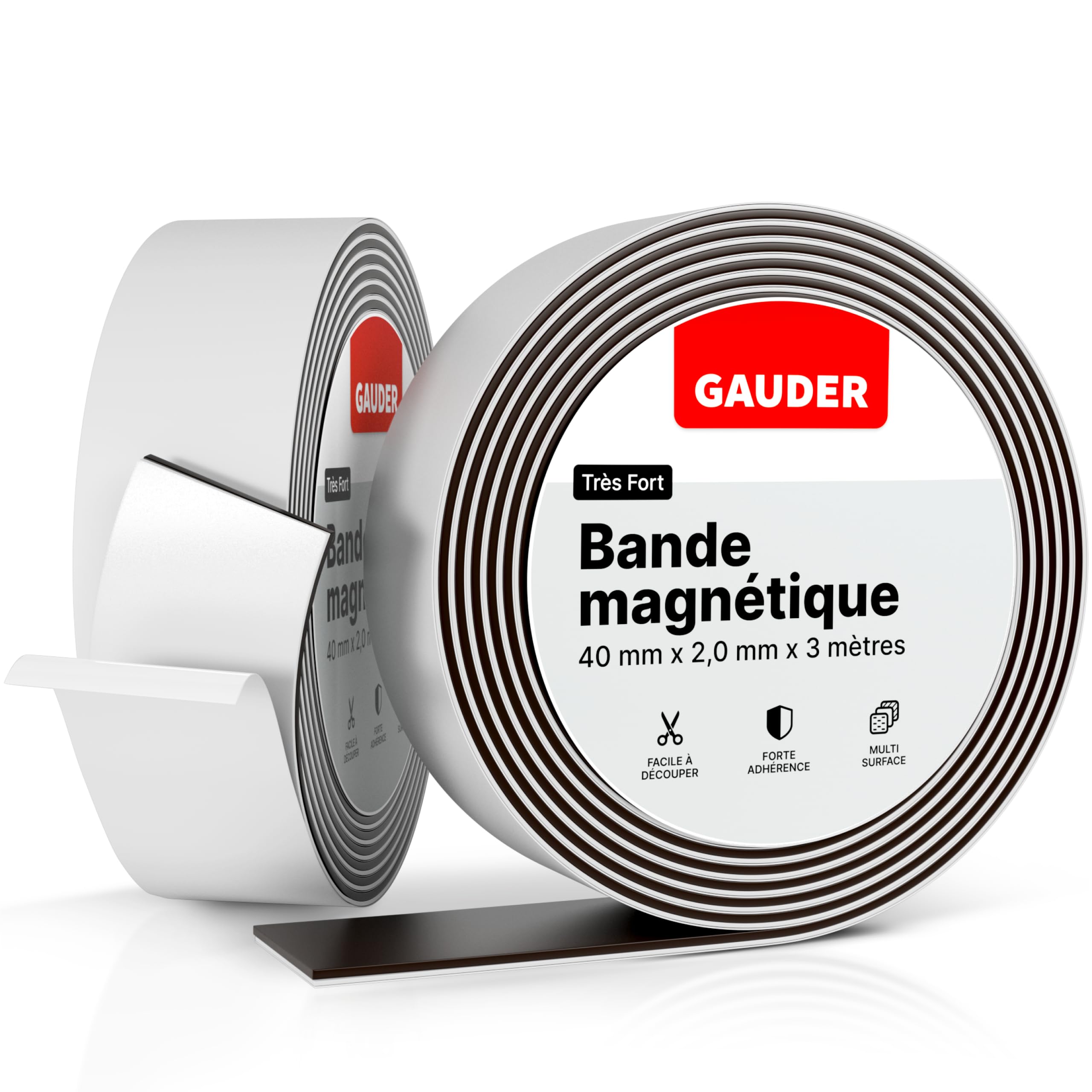 Bande magnétique autocollante GAUDER ruban magnétique 40 mm pour résoudre le désordre