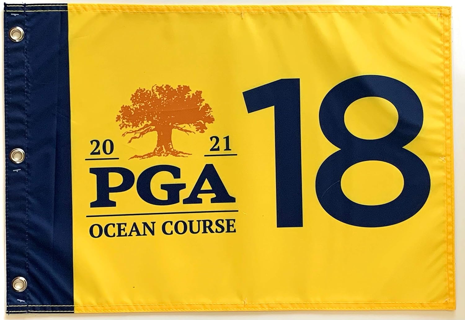 2021 Pga Championahip Flag kiawah island golf ocean course yellow silkscreen pin flag