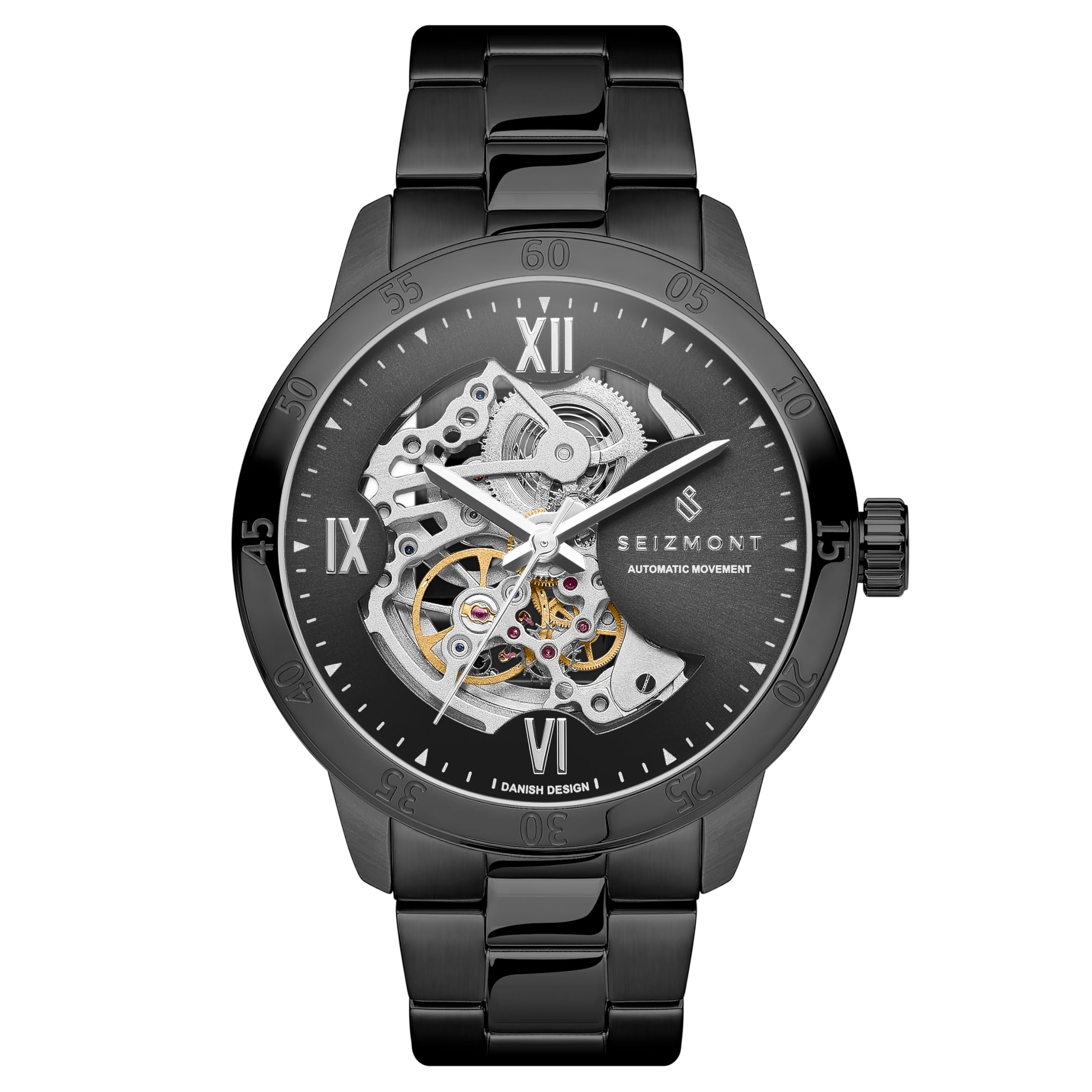 Reloj de pulsera automático para hombre, acero inoxidable 316L y cristal de zafiro