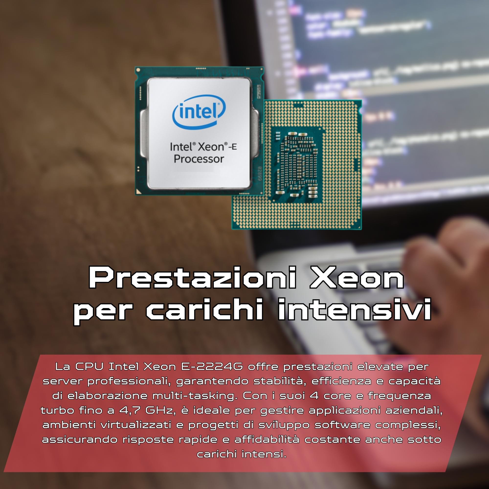 Lenovo Server ThinkSystem ST50 - CPU Intel Xeon E-2224G, 32 GB di RAM ECC, 2 SSD da 1 TB, Win Server 2025 Standard (ricondizionato)