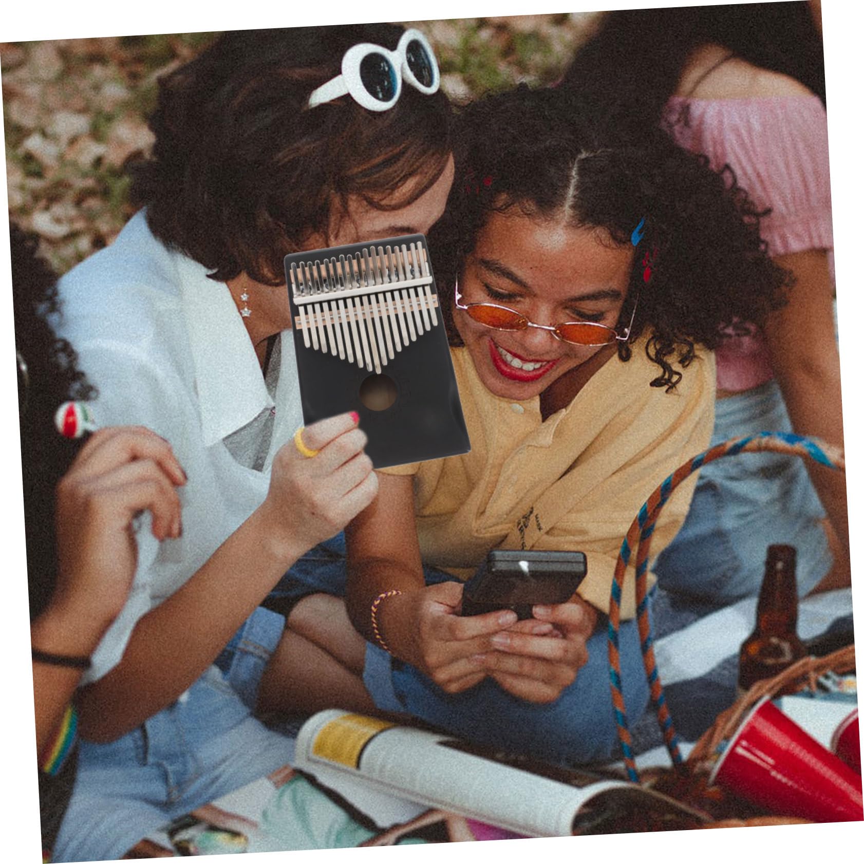 HEMOTON Ergonomic 17-key Kalimba Portable Music Instrument for Boys and Girls and Adults and Safe Material