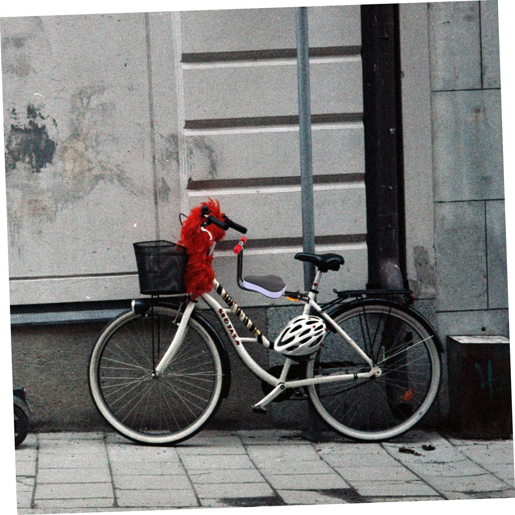 Anneome Seggiolino per Bicicletta Elettrica per Ragazzi con Schienale, Facile da Installare, Imbottitura Confortevole in Spugna e Struttura in Metallo al Carbonio, per Passeggiate Sicure