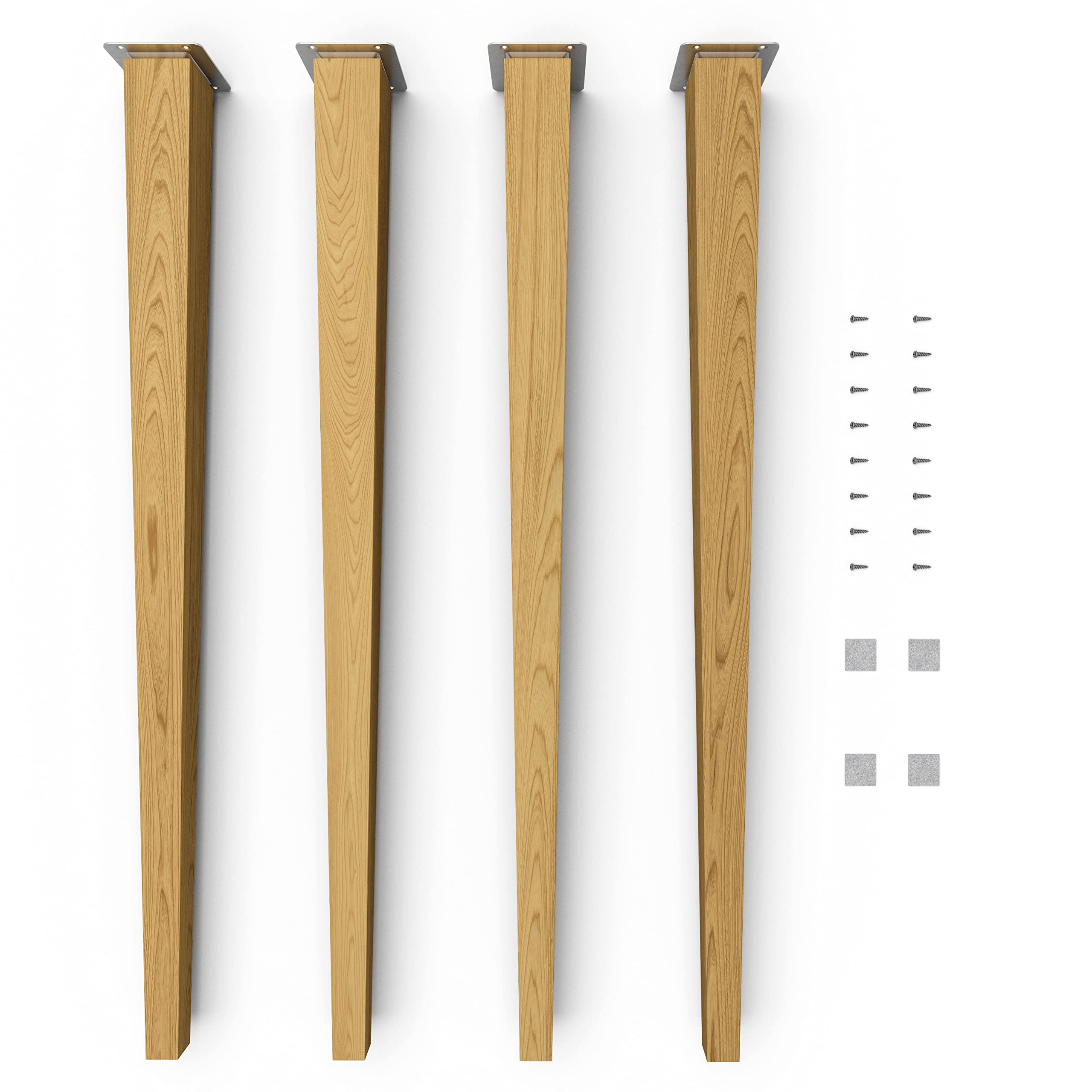 SossaiWooden furniture feet - Clif Square | oil finish | height: 71 cm | HMF3 | Square conical (straight design) | material: solid wood (oak) | for chairs, tables, cupboards