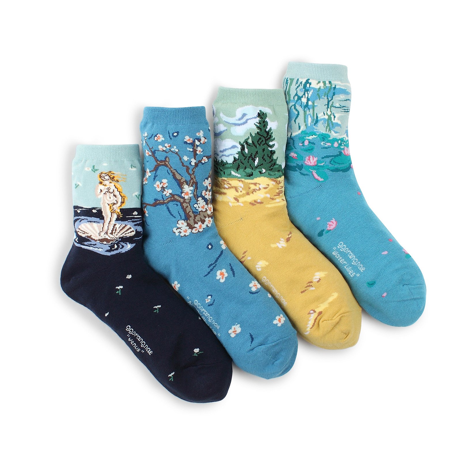 intype socksWomen Famous Painting Art Printed Funny Novelty Casual Cotton Crew Socks