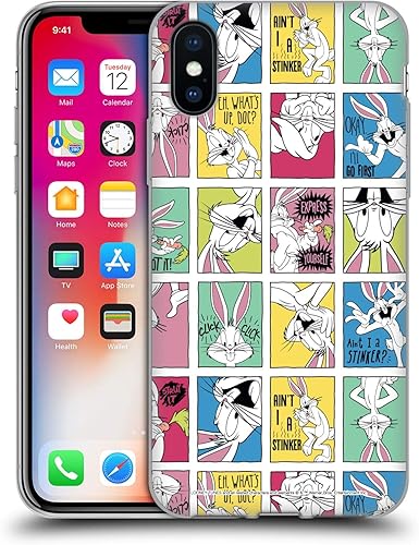 Miniatura 96 de Head Case Designs Funda de gel suave con licencia oficial de Looney Tunes Retro Bugs Bunny compatible con Apple iPhone 11 Pro Max Retro,Blanco y