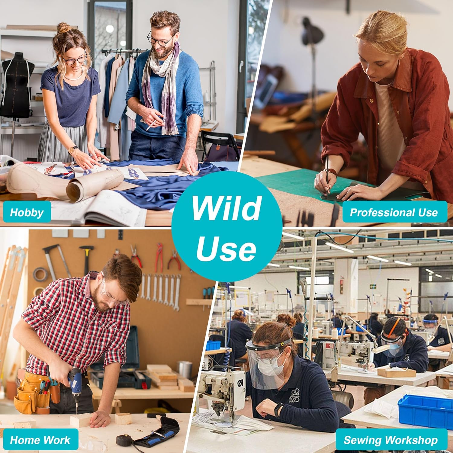 Quilting Ruler and T-Shirt Alignment Tool Set, Square Acrylic Rulers for Quilting and Sewing, Precise Fabric Cutting, Tshirt Ruler Guide (Blue)