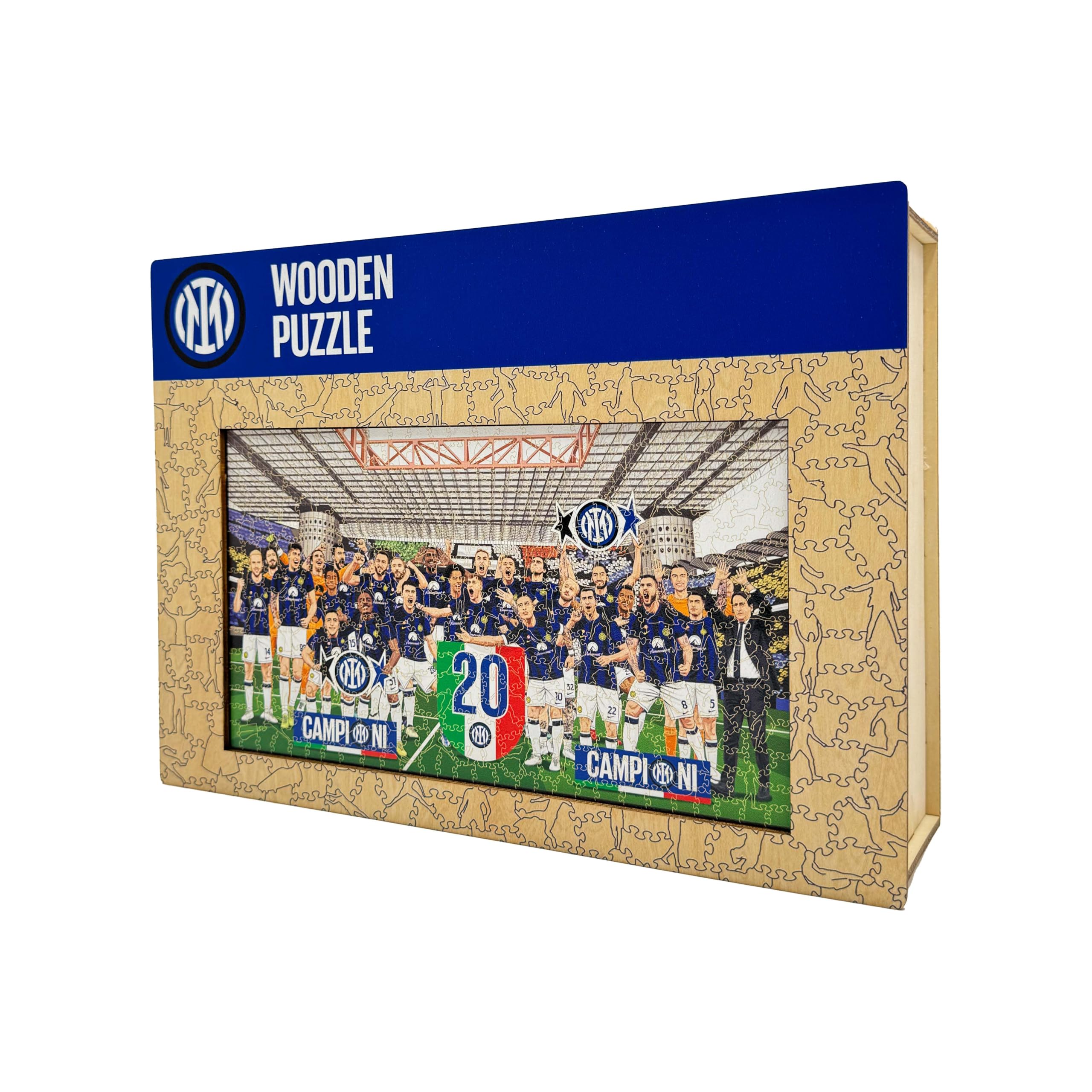 Iconic Puzzles - Oficjalnie licencjonowana drewniana łamigłówka 20., w 100% zrównoważona, prezent dla dorosłych i dzieci, rozmiar L, 500 sztuk