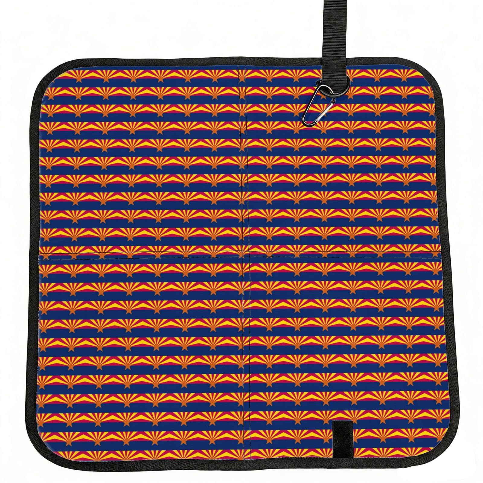 NImongt Arizona State Flag Print Portable Chair Pad Foldable Seat Cushion Outdoor Seating Office Picnic Camping