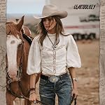 LEACOOLKEY Western Cowboy Ceinture en cuir Longhorn Bull Buckle Ceintures 1.5" Large ceinture en cuir gravé floral pour homme