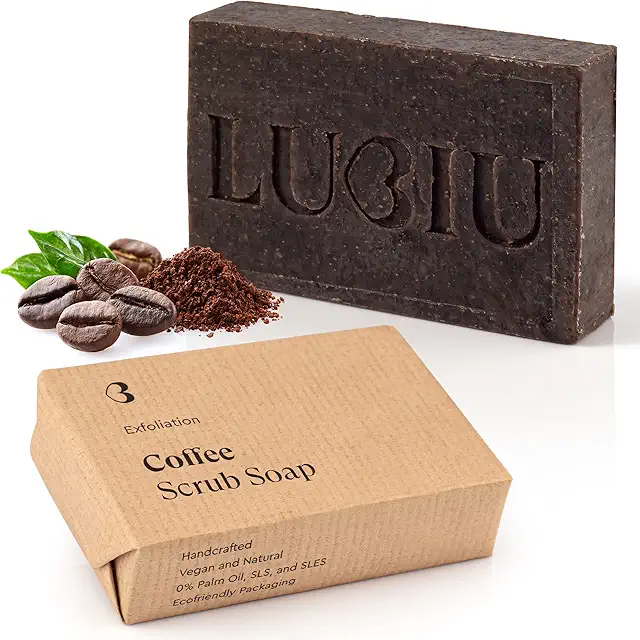 Lubiu Organic Coffee Exfoliating Soap 100g - Eco-Friendly Body & Hand Wash