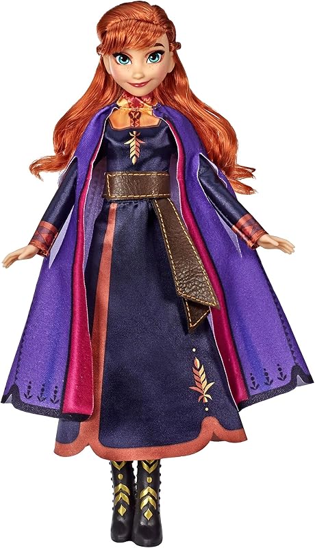 Disney Frozen Anna Fashion Doll with Long Red Hair & Outfit Inspired by Frozen 2 - Toy for Kids 3 Years Old & Up, Brown/A