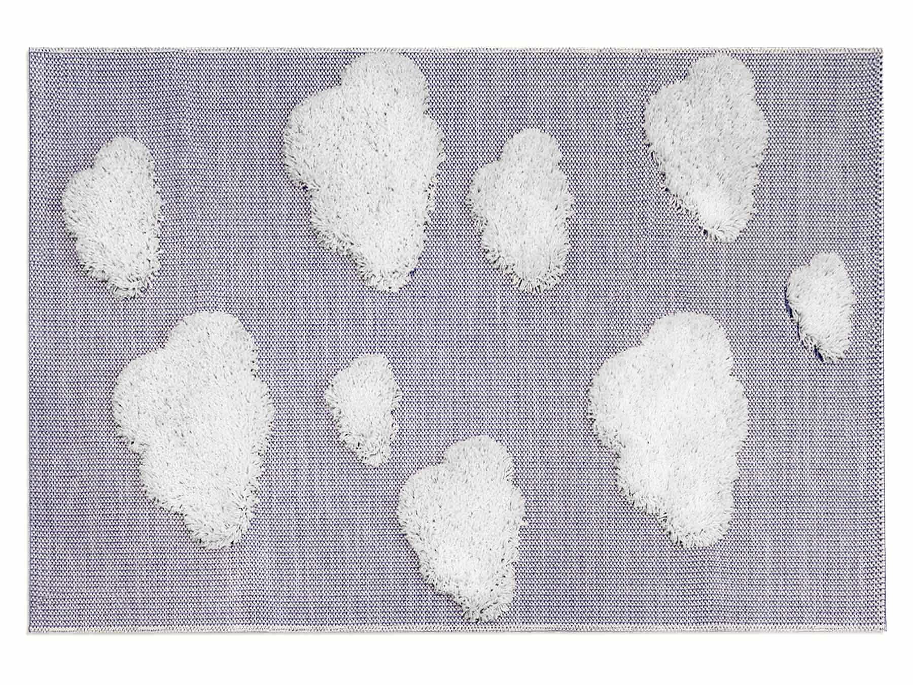 Primaflor Kinderteppich in 3D Optik für Jungen und Mädchen - Wolken - 135x190 cm - Oeko-TEX Zertifiziert - Weicher Teppich fürs Baby- & Kinderzimmer - Hochwertiger Spielteppich