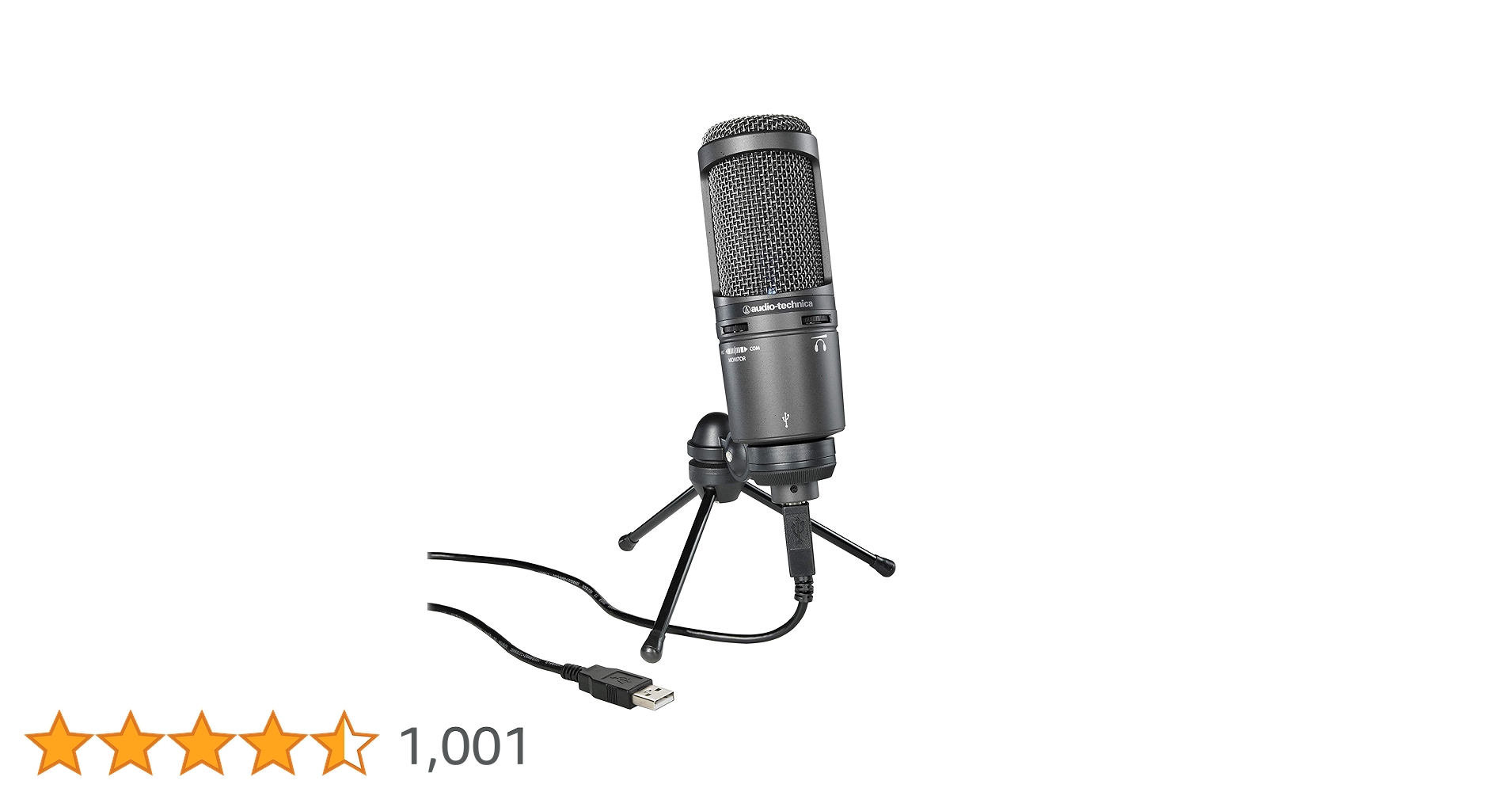 【未使用】audio-technica AT2020USB+ コンデンサーマイク AT2020USB+｜マイクロホン：USBマイク｜オーディオテクニカ
