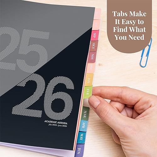 Miniatura 7 de Rileys - Agenda académica 2025-2026, agenda diaria, semanal y mensual, julio de 2025 a junio de 2026, páginas de notas para estudiantes,