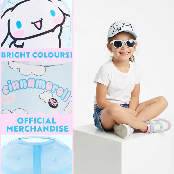 Disney Stitch | Hello Kitty | Care Bears Set Gafas de Sol y Gorra Niña, Protección UV400, Gorra Ajustable, Accesorios de Viaje, Regalo para Niña - 4