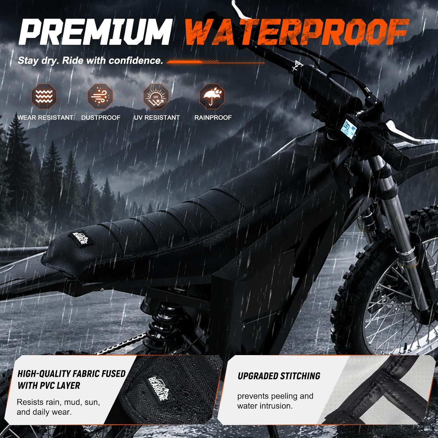 Ebike Seat Cover Upgraded for Tuttio Tutti Soleil 01 Full Black