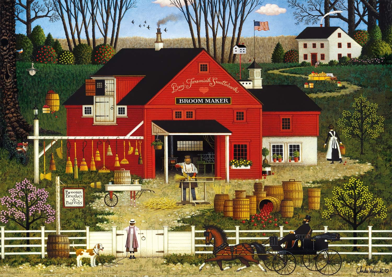 Buffalo Games - Charles Wysocki - Mr. Swallowbark - 300 Large Piece Jigsaw Puzzle